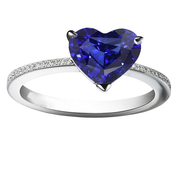 Diamant Solitaire Ring Akzente Herz Sri Lanka Saphir 3 Karat - harrychadent.ch