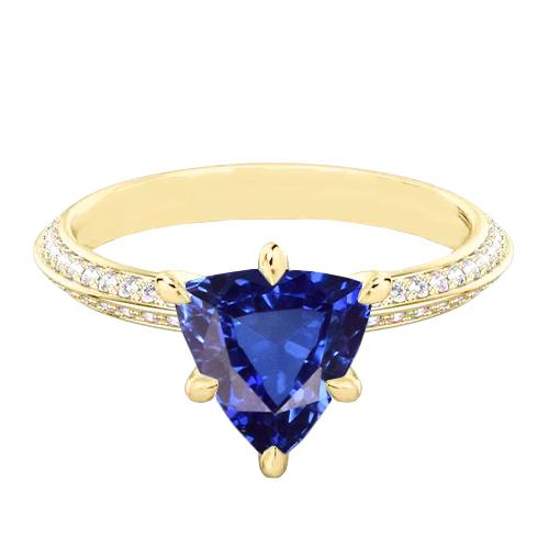 Diamant-Verlobungsring 6 Trillion Ceylon Saphir 2,50 Karat - harrychadent.ch