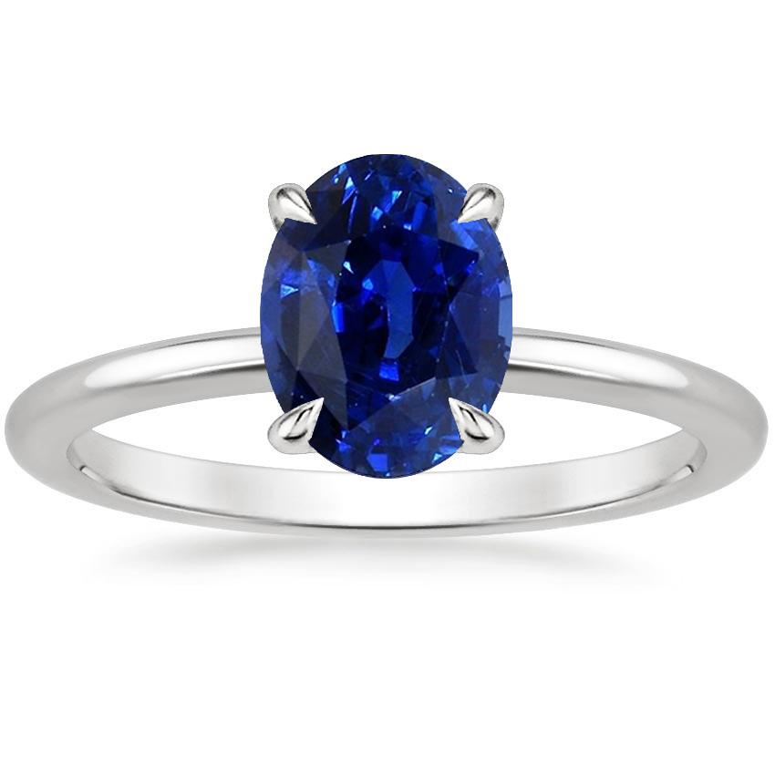 Edelstein Ceylon Saphir Verlobungsring Oval Cut 2 Karat Krappenset - harrychadent.ch