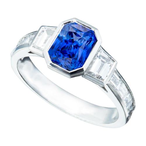 Edelstein Lünette Set Strahlender Saphir Ring Diamantschmuck 2,50 Karat - harrychadent.ch
