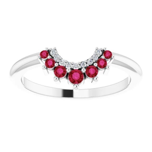 Ehering 1 Karat Diamant & Rubin Damenschmuck - harrychadent.ch