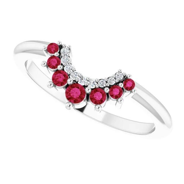 Ehering 1 Karat Diamant & Rubin Damenschmuck - harrychadent.ch