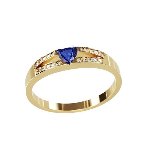 Funkelnder Diamant-Verlobungsring Split Shank Ceylon Saphir 1 Karat - harrychadent.ch