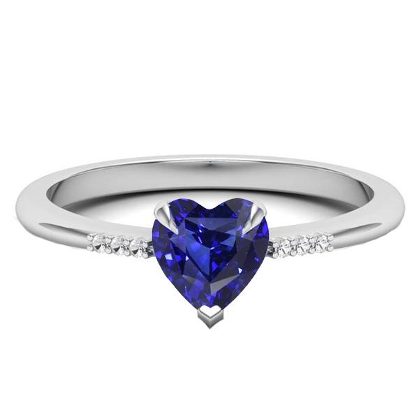 Gold Diamant Edelstein Herz Ceylon Saphir Ring Krappenset 1,75 Karat - harrychadent.ch
