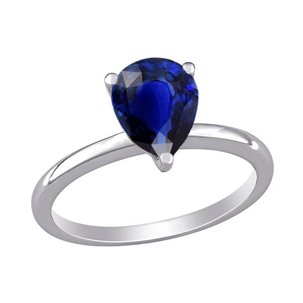 Gold Edelstein Solitär Ring Birnenschliff Ceylon Saphir 1,50 Karat - harrychadent.ch