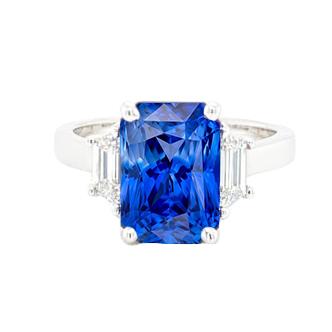 Hochzeit 3 Steine Ring Strahlender Saphir & Smaragd Diamanten 1,75 Karat - harrychadent.ch