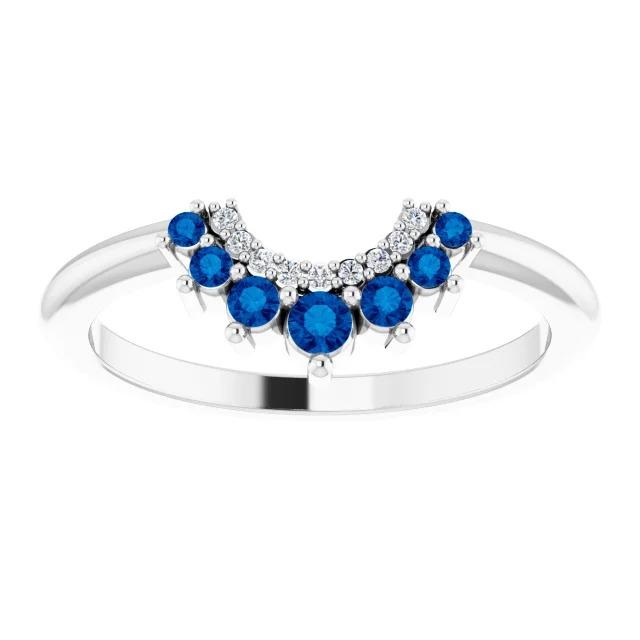 Jubiläumsring Diamant Rund Saphir Schmuck 3.30 Karat - harrychadent.ch