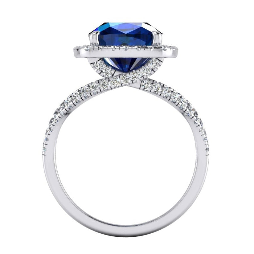 Gold-Kissen-Tansanit-Diamant-Ring