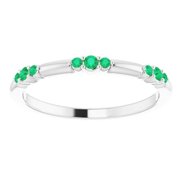 Kolumbianische Grüne Smaragde 0,60 Karat Band Damen Schmuck - harrychadent.ch