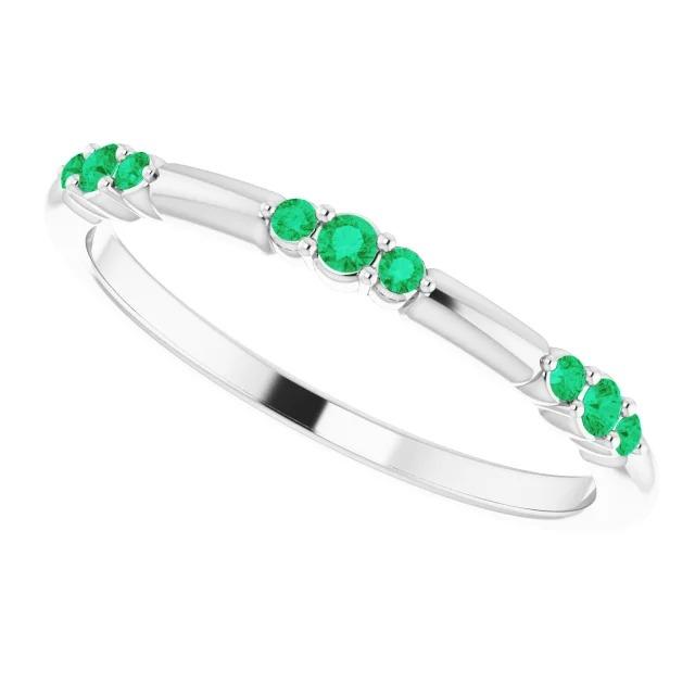 Kolumbianische Grüne Smaragde 0,60 Karat Band Damen Schmuck - harrychadent.ch