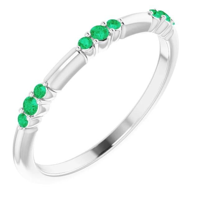 Kolumbianische Grüne Smaragde 0,60 Karat Band Damen Schmuck - harrychadent.ch
