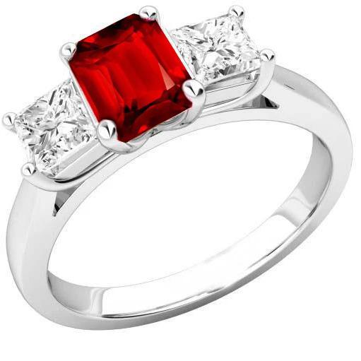 Krappen-Set Roter Rubin und Diamanten 4.00 Karat Ring 14K Gold - harrychadent.ch