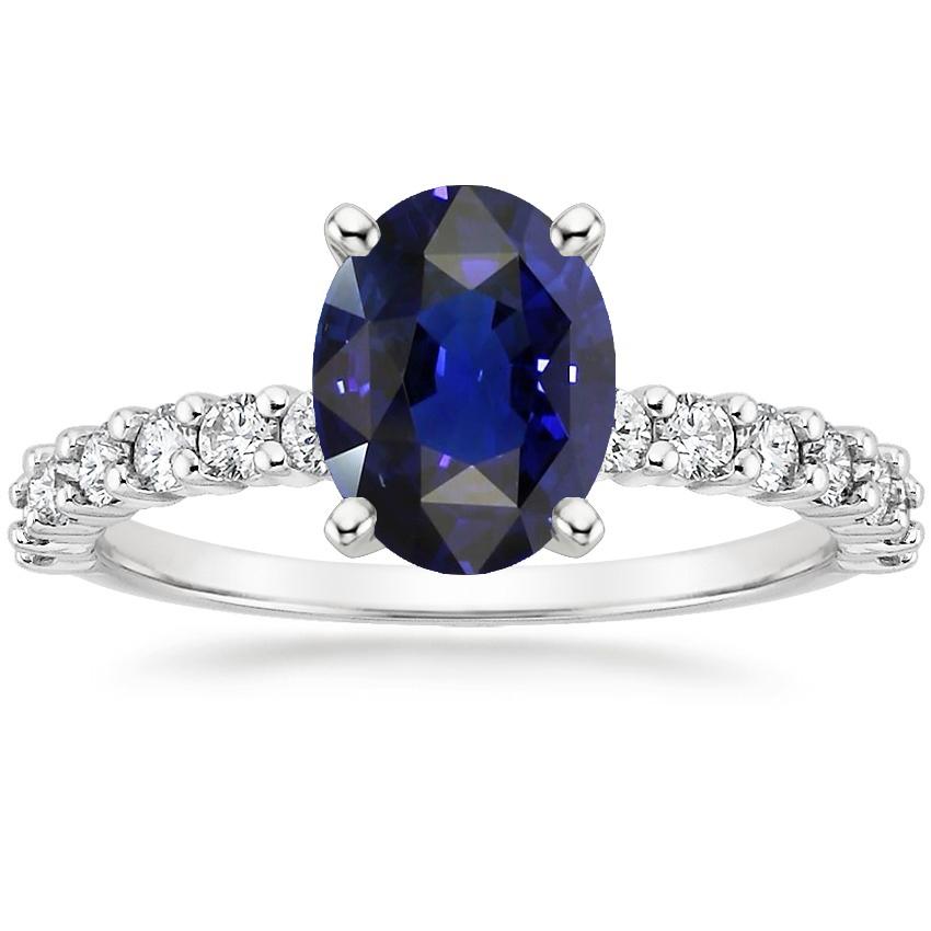 Ovaler & runder Diamant Solitärring SriLanka Saphir Akzente 5 Karat - harrychadent.ch