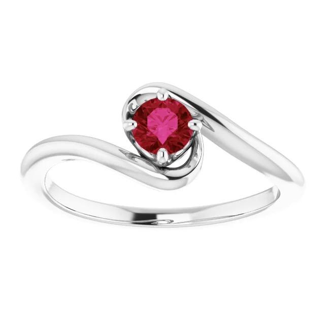 Rubinstein Ring Solitär 1 Karat Weißgold 14K - harrychadent.ch