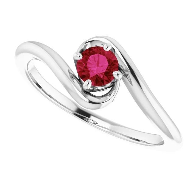 Rubinstein Ring Solitär 1 Karat Weißgold 14K - harrychadent.ch