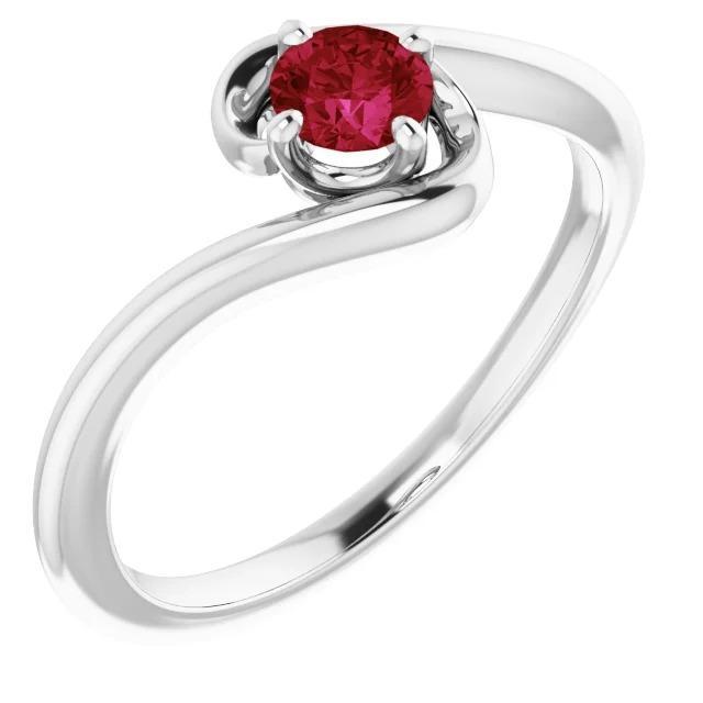 Rubinstein Ring Solitär 1 Karat Weißgold 14K - harrychadent.ch