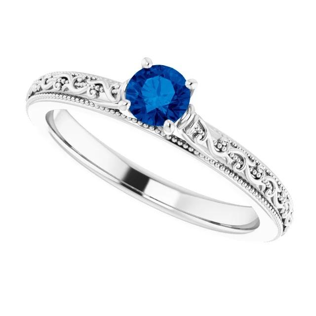 Saphir Solitär Ring 0,75 Karat Ceylon Blau Schmuck - harrychadent.ch