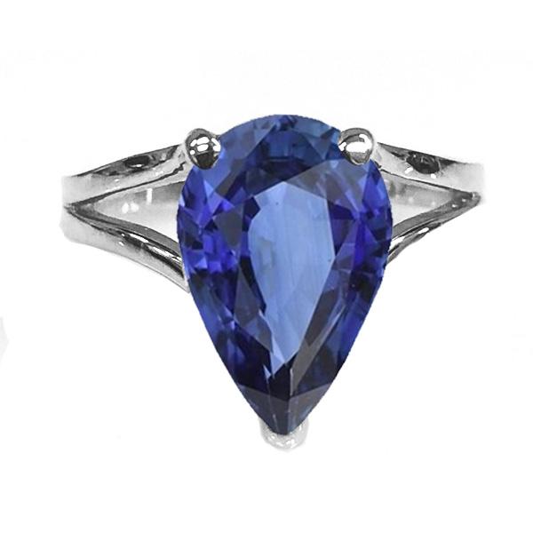 Solitaire Ehering Blauer Saphir Split Schaft 3 Karat Schmuck - harrychadent.ch