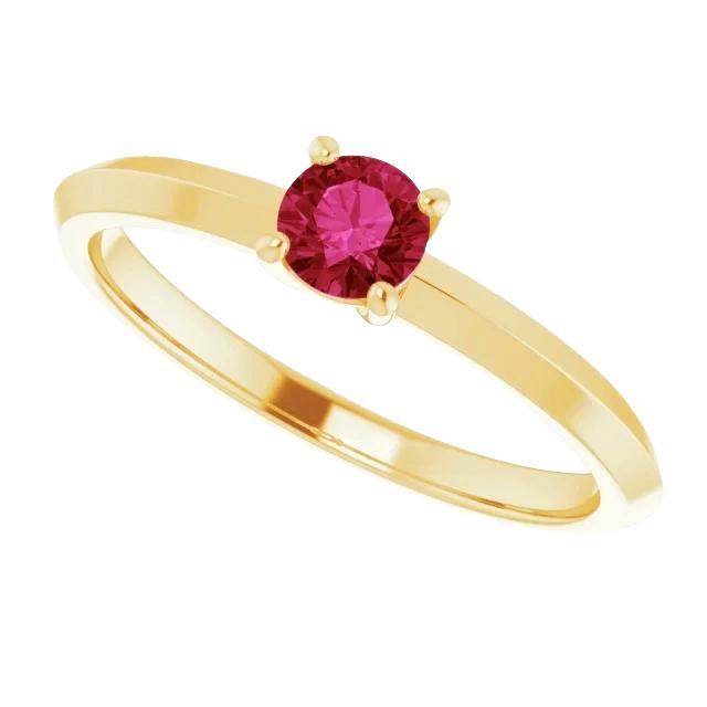 Solitär Rubin Ring 1,25 Karat Gelbgold 14K - harrychadent.ch