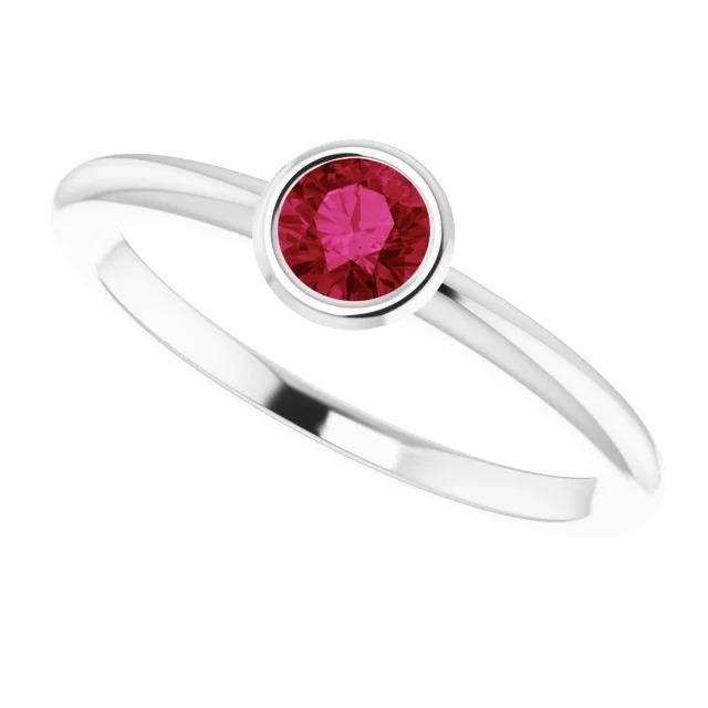 Solitärring 0,75 Karat Burmesischer Rubin Damenschmuck Neu - harrychadent.ch