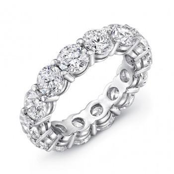 5,60 Karat Runder Diamant Eternity Ehering 14K Weißgold