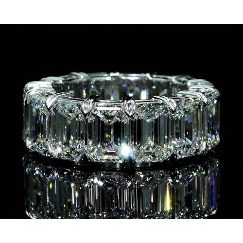 Ewigkeit Band 11,20 Karat Weißgold im Smaragdschliff 14K Neu - harrychadent.ch