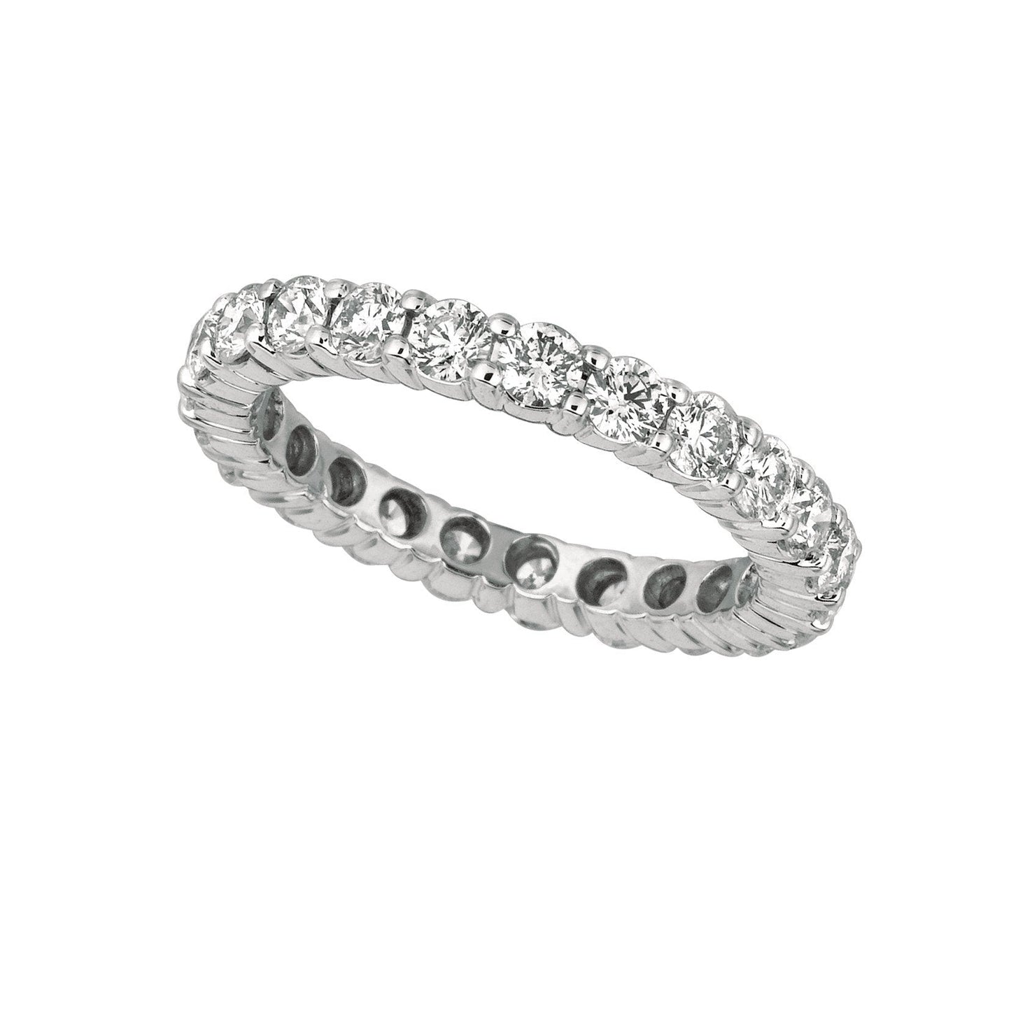 Runder Diamant Ewigkeit Band 2,30 Karat 14K Weißgold