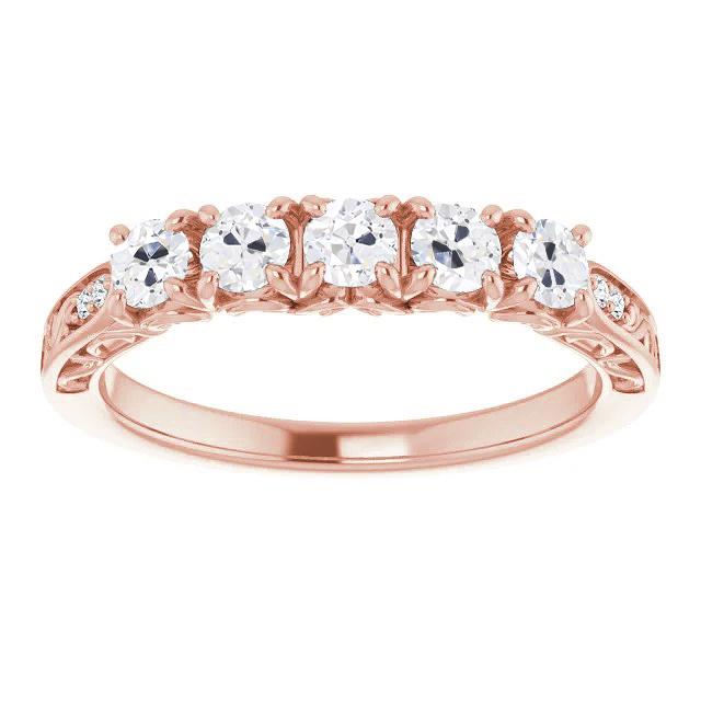 Vintage-Stil Halbe Ewigkeit Band alter Bergmann Diamant Prong Set 4 Karat - harrychadent.ch