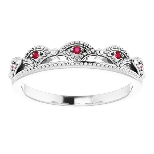 Hochzeit Jubiläumsband 0.50 Karat Antik-Stil Rubin Frauen Schmuck - harrychadent.ch