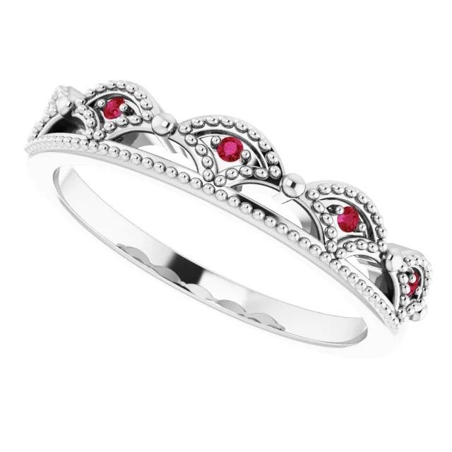 Hochzeit Jubiläumsband 0.50 Karat Antik-Stil Rubin Frauen Schmuck - harrychadent.ch