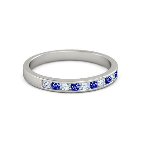 Jubiläumsdiamantband 1 Karat Ceylon Saphir Schmuck - harrychadent.ch
