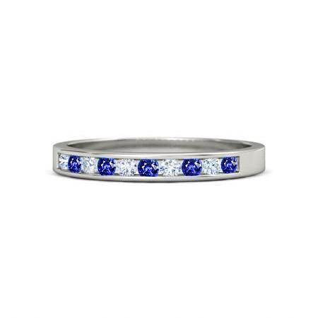 Jubiläumsdiamantband 1 Karat Ceylon Saphir Schmuck - harrychadent.ch