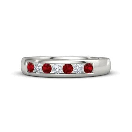 echter round rubin 2.50Karat memoire-ring Detailansicht