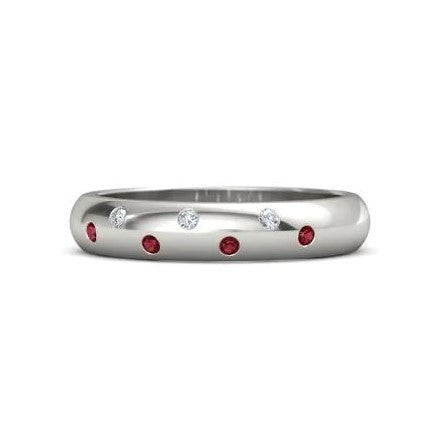 echter round rubin 1.10Karat memoire-ring Detailansicht