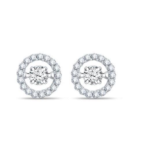 2,34 ct brillantschliff funkelnde diamanten lady ohrstecker halo-ohrring