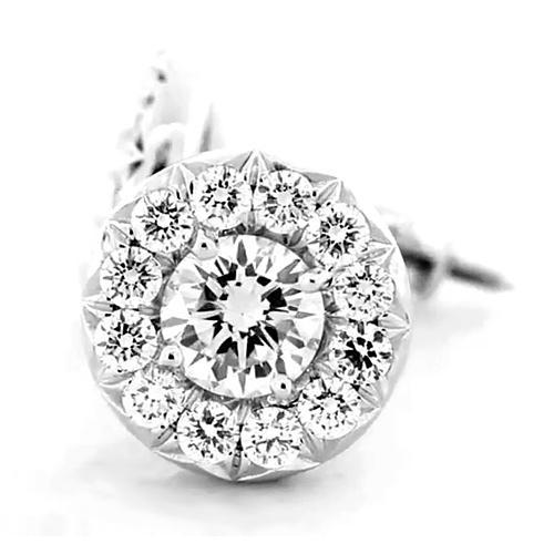 Halo Diamant Ohrstecker 1,80 Karat - harrychadent.ch