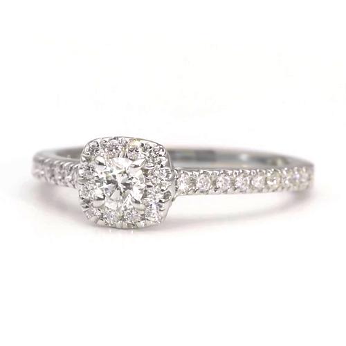 Diamant Halo Verlobungsring 1.25 Karat Weißgold Damen Schmuck - harrychadent.ch