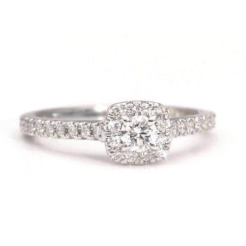 Diamant Halo Verlobungsring 1.25 Karat Weißgold Damen Schmuck - harrychadent.ch