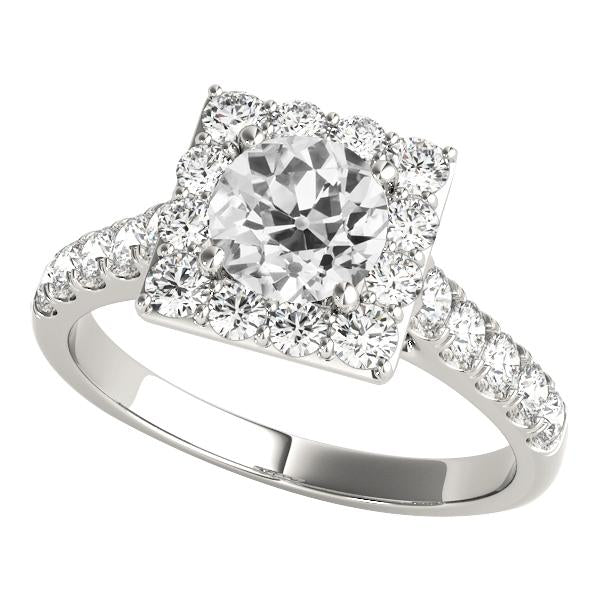 Halo Ehering runder alter europäischer Diamant 5,50 Karat Krappenset - harrychadent.ch