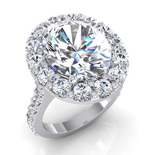 Halo Ovaler Diamant Verlobungsring