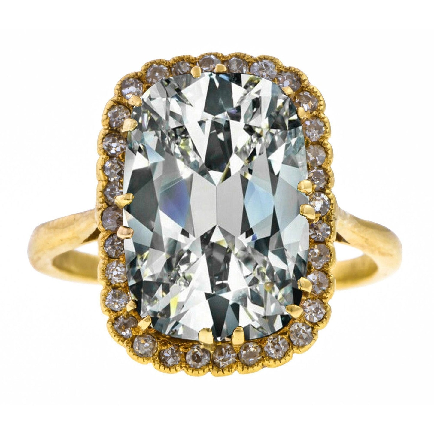 Halo Ringkissen alter Bergmann Diamant Doppelstift Set 6,50 Karat - harrychadent.ch