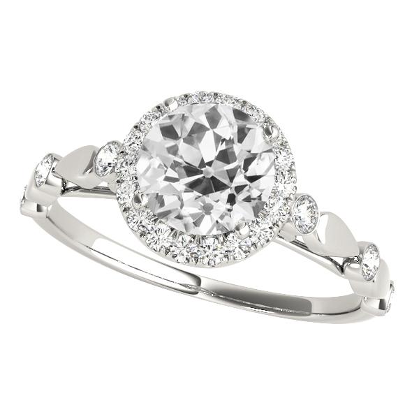 Jubiläum Halo Ring Rund alter Bergmann Diamanten Schmuck 4,25 Karat - harrychadent.ch