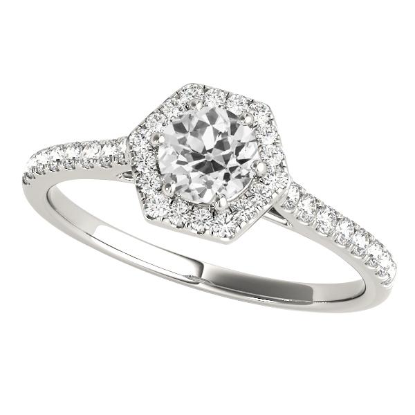 Jubiläumshalo Runder alter Bergmann Diamantring 3.50 Karat - harrychadent.ch
