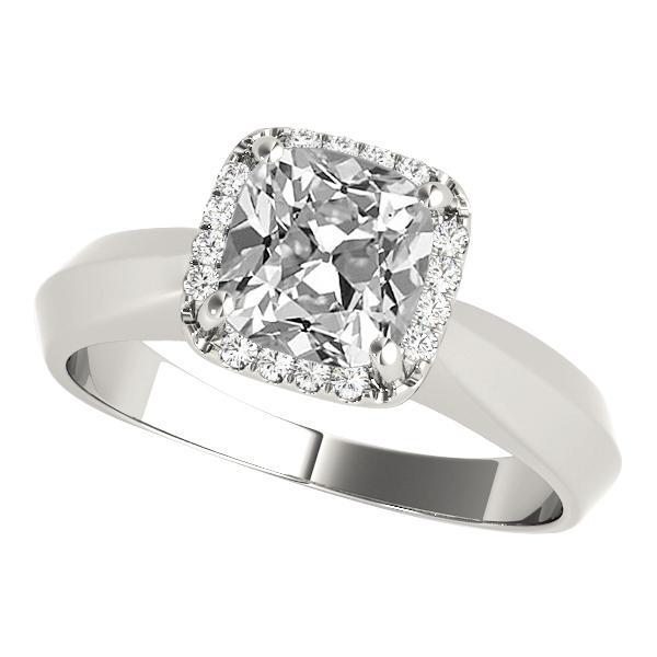 Kissen alter Bergmann Diamant Halo Jubiläumsring 5,25 Karat Schmuck - harrychadent.ch