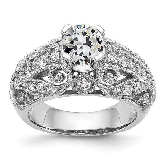 echter round diamant 3.25Karat ring Vorderansicht