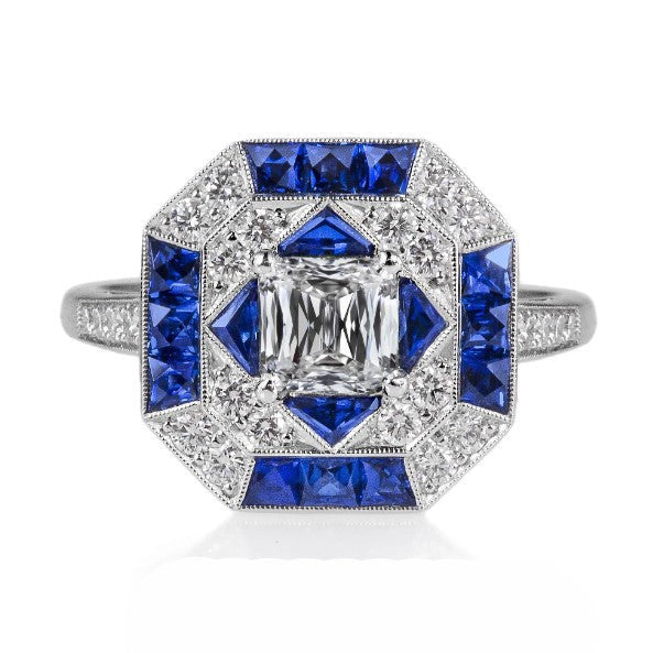 echter trillion diamant 4.50Karat ring Vorderansicht
