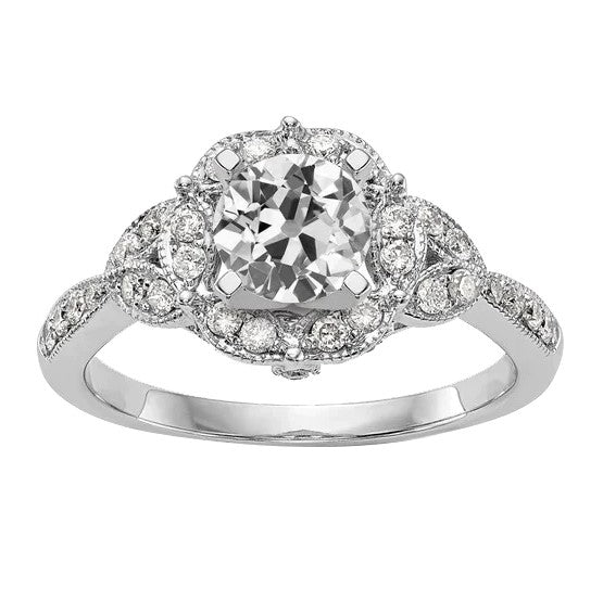 echter round diamant 3.50Karat ring Vorderansicht
