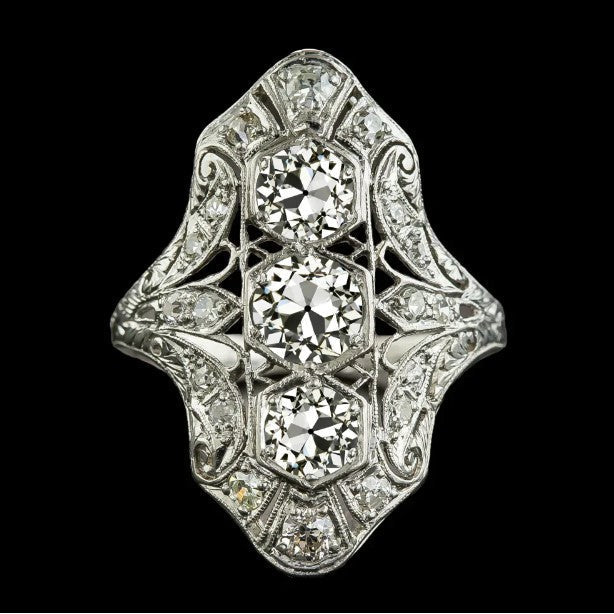 echter round diamant 4.25Karat ring Vorderansicht