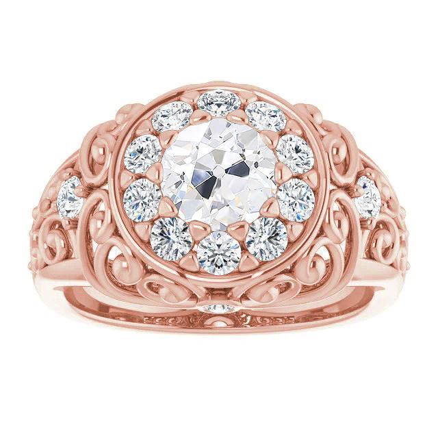 Vintage-Stil Ehering Rund Alter Minenschliff Diamant 5,25 Karat - harrychadent.ch