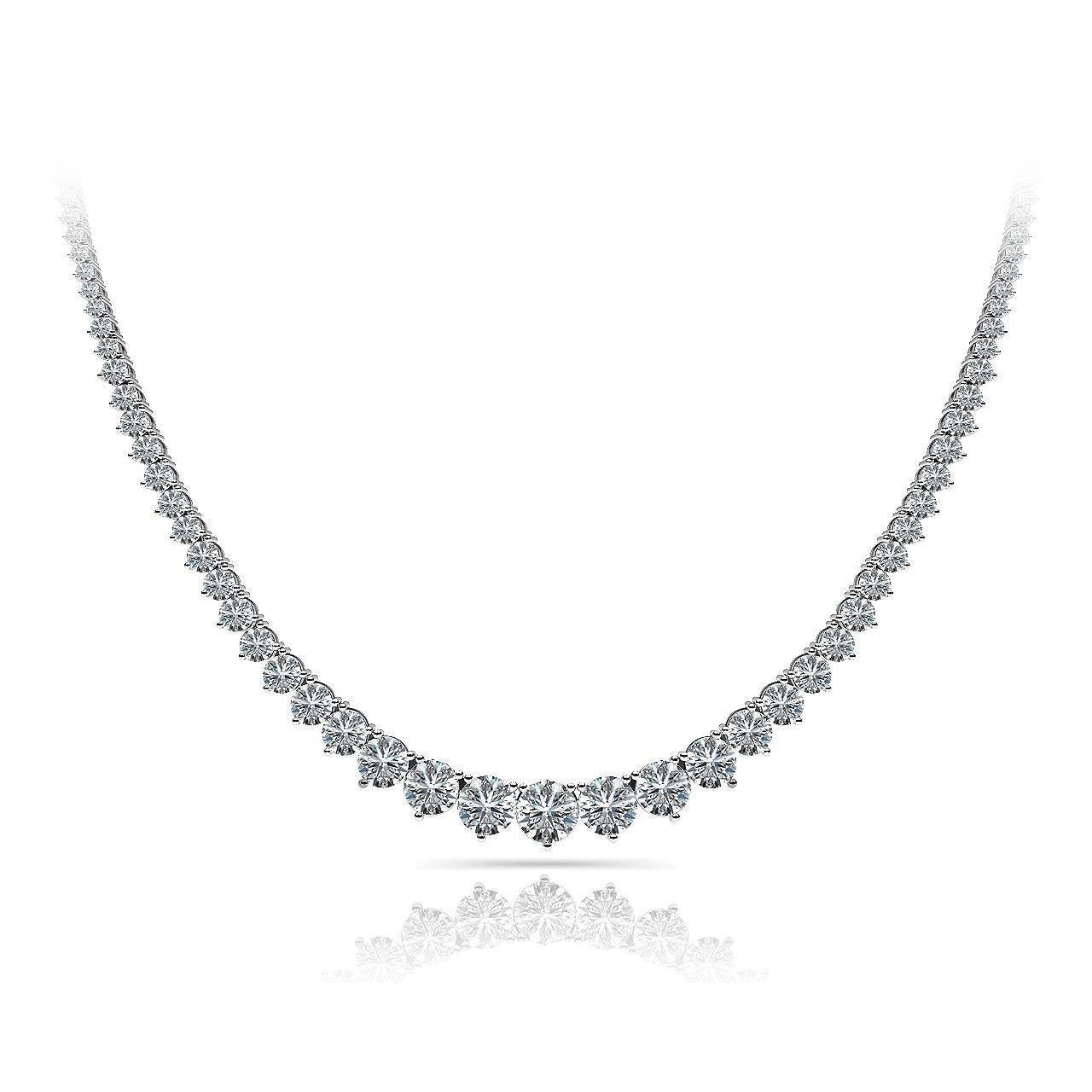 16 Karat Runddiamant Tennis Roter Teppich Diamant Damen Halskette - harrychadent.ch